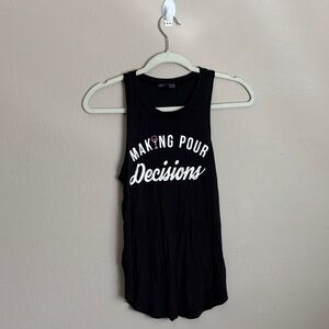 Fifth Sun- Wine Black Graphic Tank Top size XS